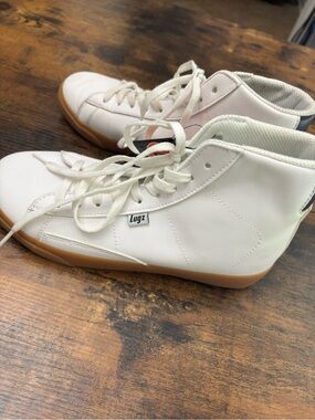 Lugz White High-Top Sneakers with Gum Sole